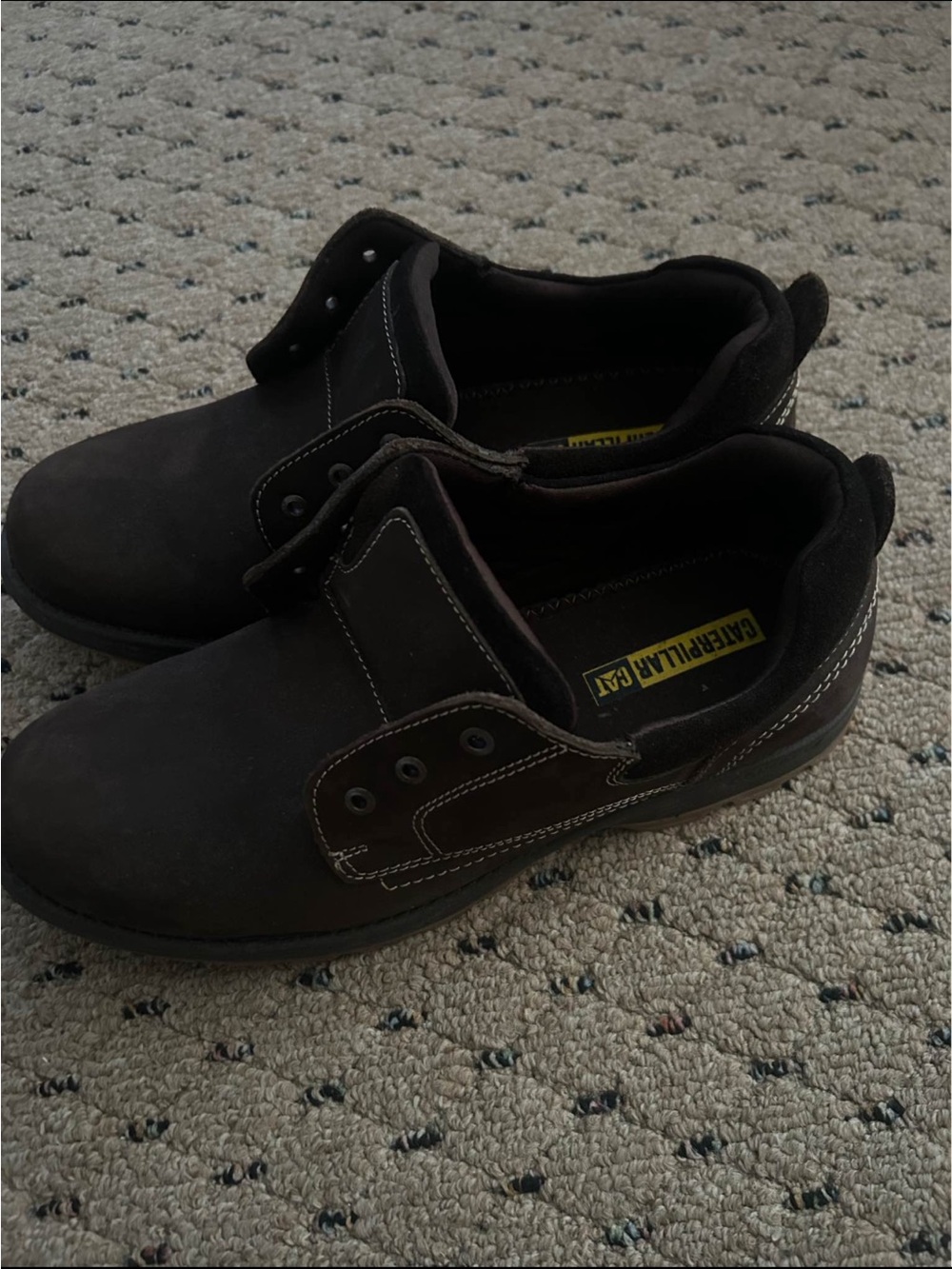 Caterpillar Brown Slip-On Work Loafers